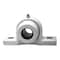 Ami Bearings SINGLE ROW BALL BEARING - 20MM STAINLESS SET SCREW WHITE PILLOW BLOCK 2 OPN COV MUCPPL204CW - alternate 1